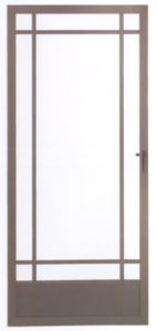 modern, minimalist door with sleek design and clear glass panels